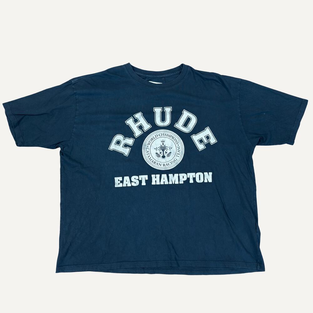 Rhude East Hampton Catamaran Racing Team World Champions Tee Navy XL